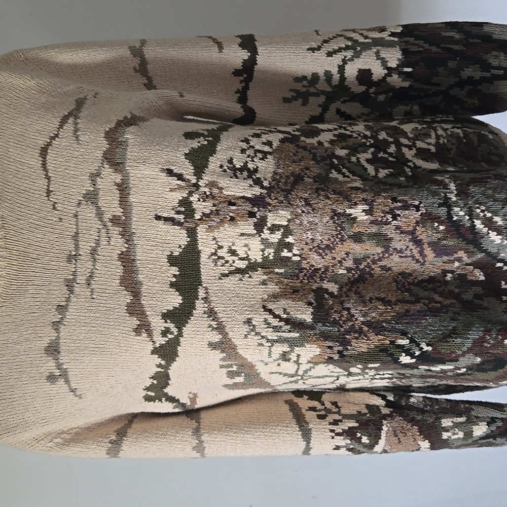 VINTAGE RALPH LAUREN Hand Knit Deer Sweater Sz L